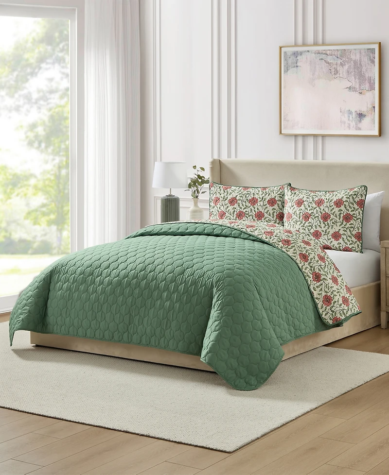 Seventh Studio Ezza Floral 2-Pc. Quilt Set, Twin