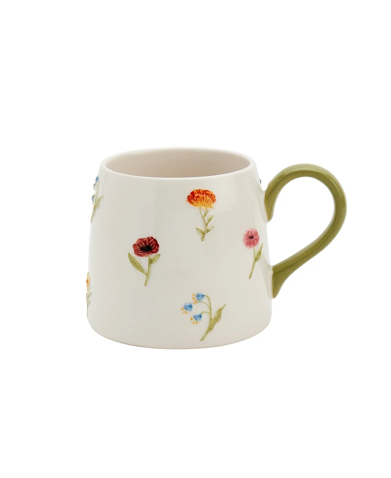 Haven Stoneware Floral Mug, Set of 4