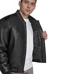 Champion Men's Faux Leather Varsity Jacket