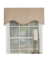 Rlf Home Rosie Corded Cornice – 100% Cotton, Fully Lined, 3" Rod Pocket Window Valance