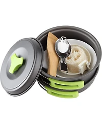 Camping Cookware Mess Kit for Backpacking Gear – Camping Cooking Set - Camping Pots and Pans Set 2 Liter Pot