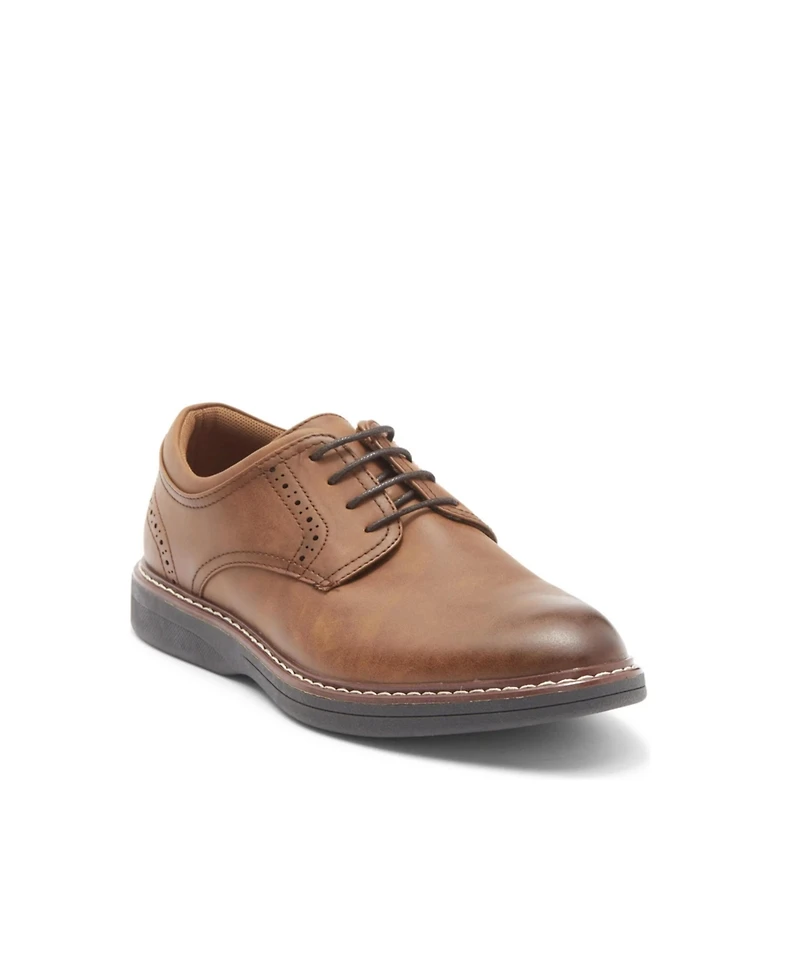 Rush Gordon Men's Plain Toe Derby Lace-Up Dress Shoes