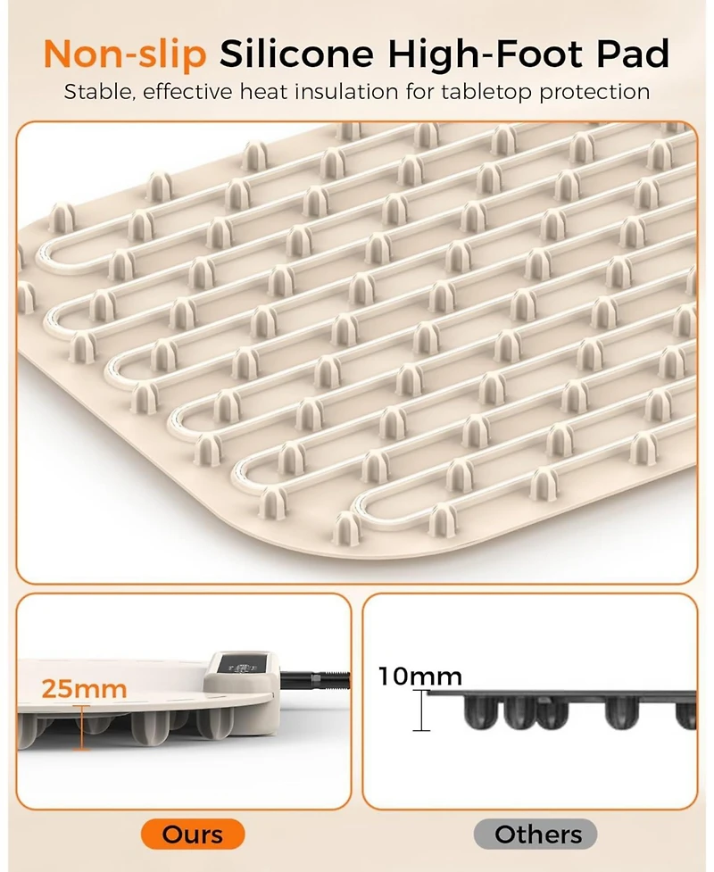 Cowsar Warming Mat for Food, Electric Food Warming Mat, Fast Full-Surface Heating, 3 Temp Settings, Portable Rollable Food Warmer for Gatherings