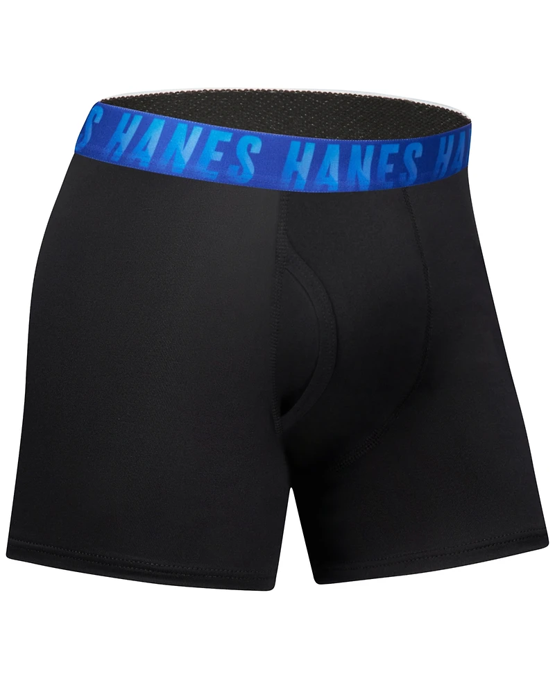 Boys Hanes, 5+1 Bonus Pack, Underwear Boxer Briefs, Moves Ultimate Performance Stretch, Solids/Camo Prints