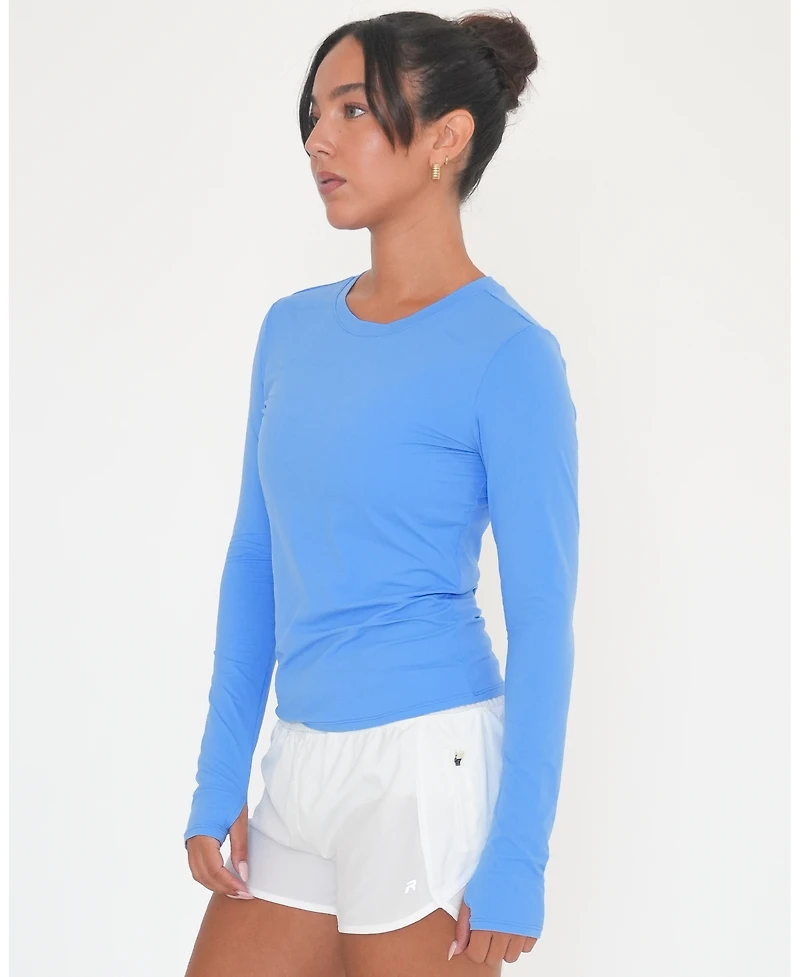 Rebody Active Women's Raya Mid-Length Compression Nylon Long-Sleeve Top