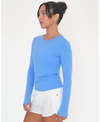 Rebody Active Women's Raya Mid-Length Compression Nylon Long-Sleeve Top