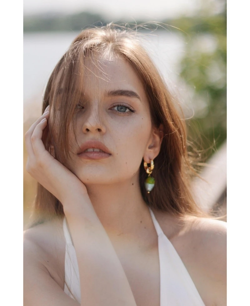 Esmee Glaze Heart Dangle Earrings