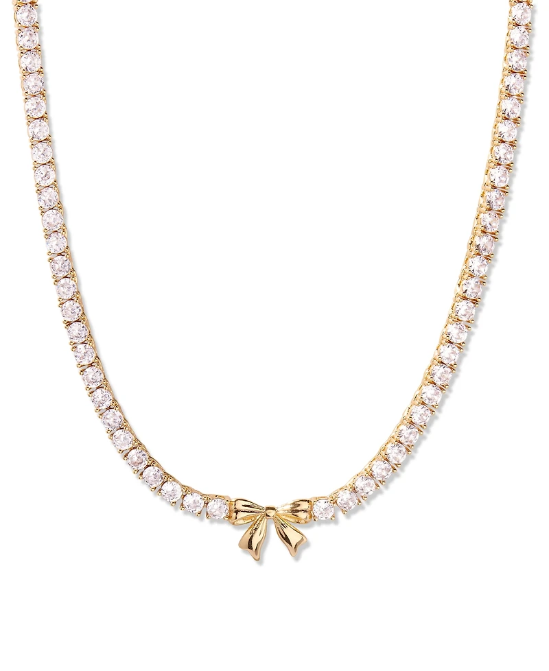 brook & york Coco Bow Tennis Necklace