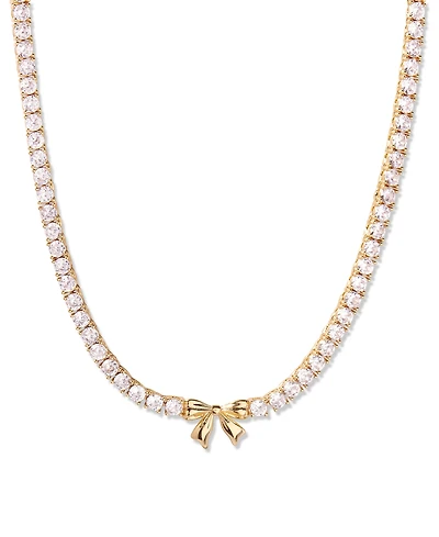 brook & york Coco Bow Tennis Necklace