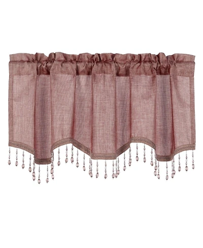 Kate Aurora Oversized Grommet Top Solid Color Window Valance Curtain