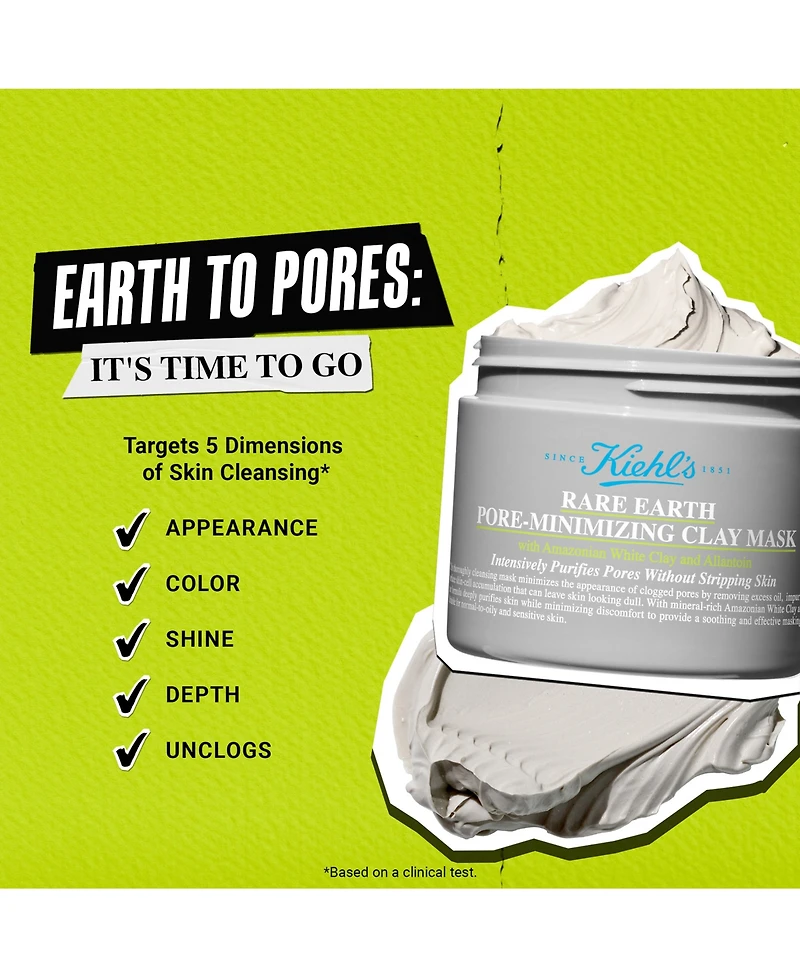 Kiehl's Since 1851 Rare Earth Pore-Minimizing Clay Mask, 4.2 oz.