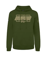 LevelWear Men's Olive Columbus Blue Jackets Podium Pullover Hoodie