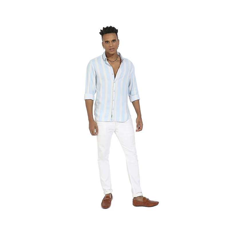 Campus Sutra Men's Striped Shirt
