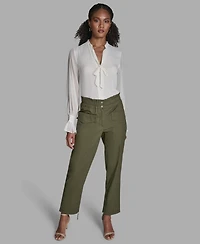 Bcbg Women's Patch Pockets Mid-Rise Pants