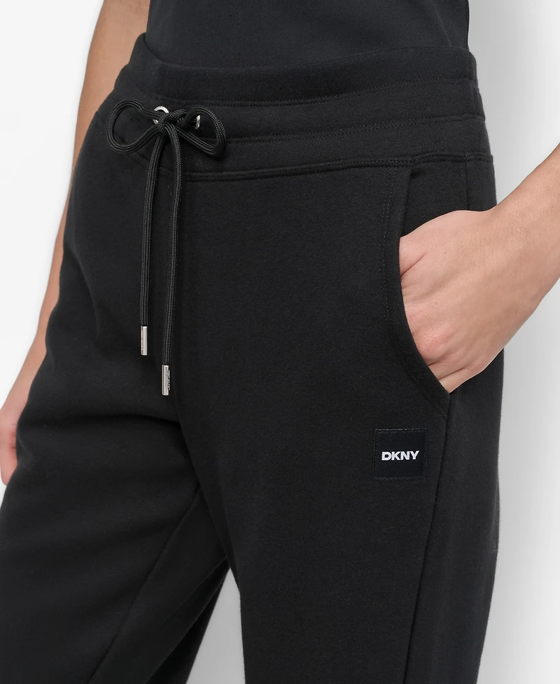 Dkny Sport Women's Tonal Logo Patch Relaxed Fit Track Pants