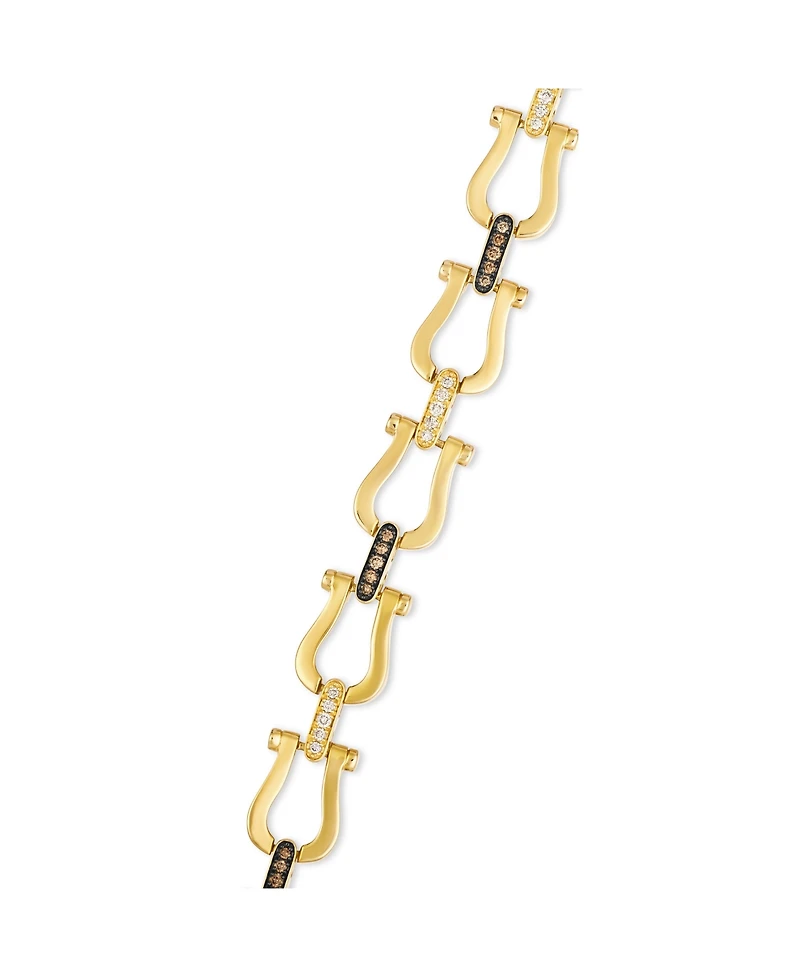 Le Vian Nude Diamond (0.20 ct. t.w.) and Chocolate Diamond (0.19 ct. t.w.) Bracelet in 14k Honey Gold