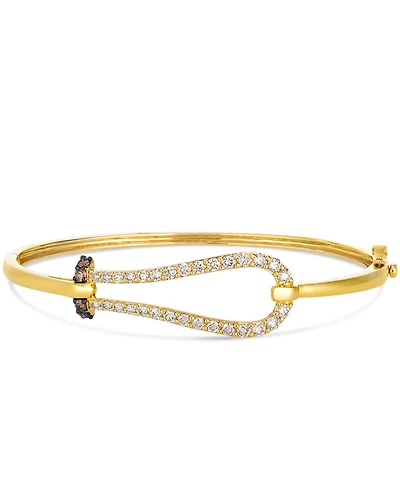 Le Vian Nude Diamond (1.05 ct. t.w.) and Chocolate Diamond (0.14 ct. t.w.) Bangle in 14k Honey Gold
