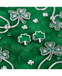 Bling Jewelry Set of 2 Good Luck Lucky Irish Shamrock Enamel Green Clover Charm Bead Sterling Silver Fits European Bracelet
