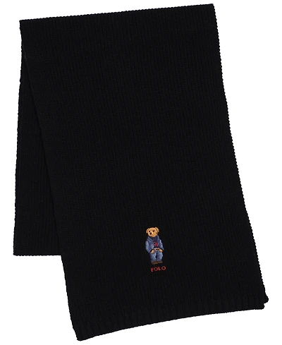 Polo Ralph Lauren Men's Solid Denim Bear Scarf