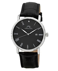 Porsamo Bleu Men's Veritas 1 Genuine Leather Band Watch 1361FVEL