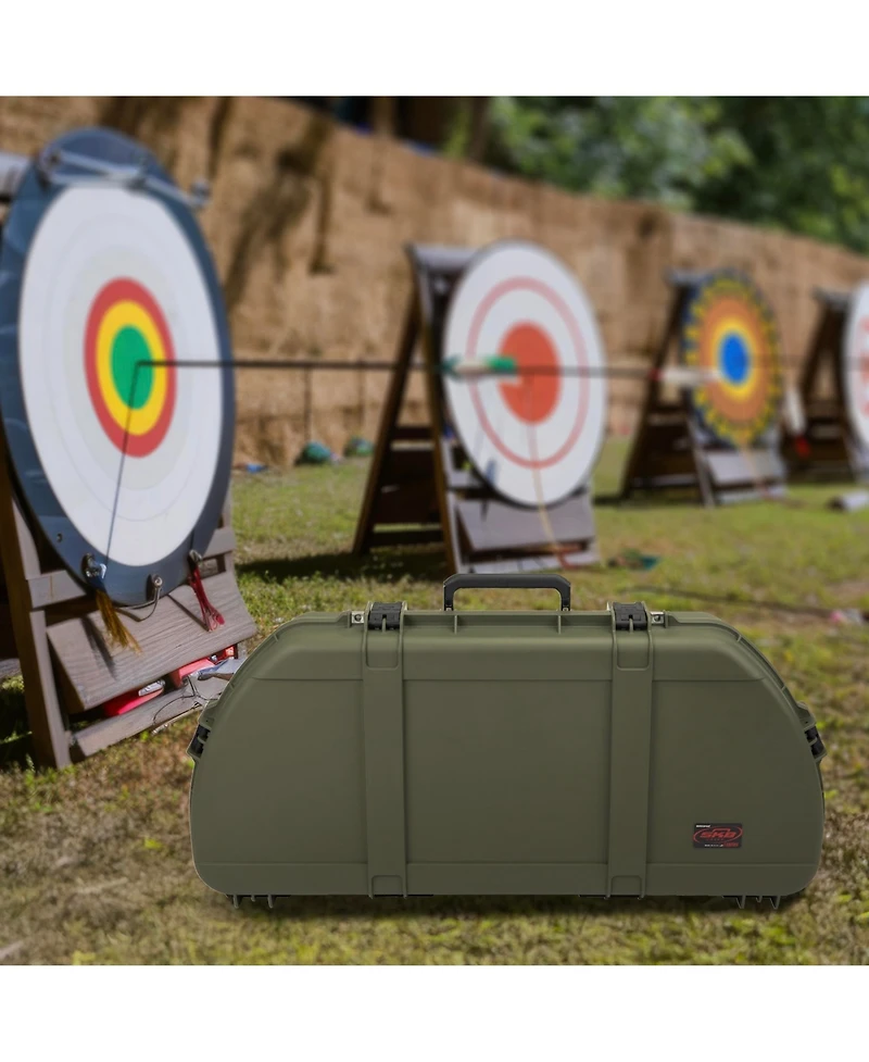 Skb Hard Protective Storage Case, Archery Bow & Arrow iSeries Shaped Case, Green
