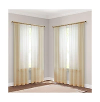 Hlc.me Essentials Sheer Voile Window Treatment Rod Pocket Curtain Panels