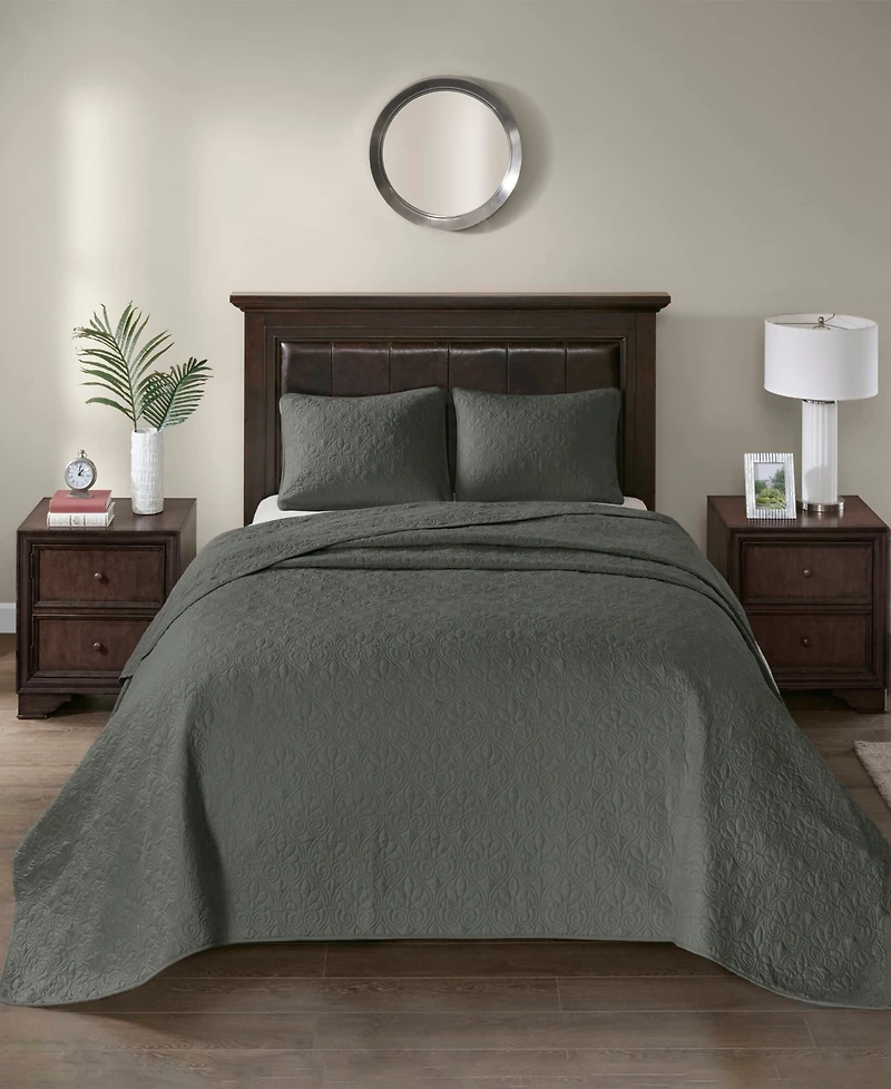 Madison Park Quebec Quilted 3-Pc. Bedspread Set, Full