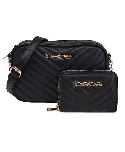Bebe Women's Tyler Camera Crossbody Bag with Wallet