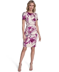 Calvin Klein Women's Short-Sleeve Crewneck Sheath Dress