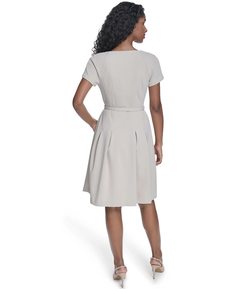 Calvin Klein Women's Crepe V-Neck Blazer Dress