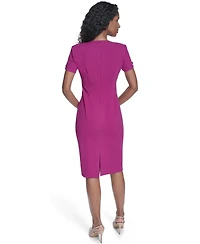 Calvin Klein Women's Crewneck Short-Sleeve Sheath Dress