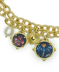 Patricia Nash Gold Plated Double Chain Charm Necklace