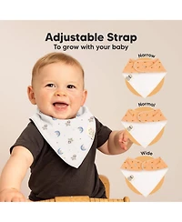 KeaBabies 10pk Baby Bandana Bibs, Cotton Drool Bibs for Boy, Girl, Infant, Newborn