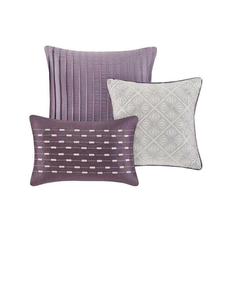 Madison Park Biloxi Geometric Jacquard 6-Pc. Duvet Cover Set, King/California King