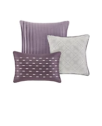 Madison Park Biloxi Geometric Jacquard 6-Pc. Duvet Cover Set, King/California King