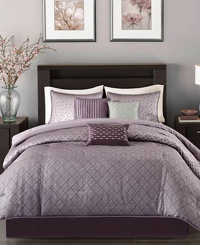 Madison Park Biloxi Jacquard Geometric 7-Pc. Comforter Set, King