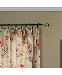 Ellis Curtain Balmoral Floral Print Tailored Panel Curtain 48-Inch-by-84-Inch - Red/Yellow