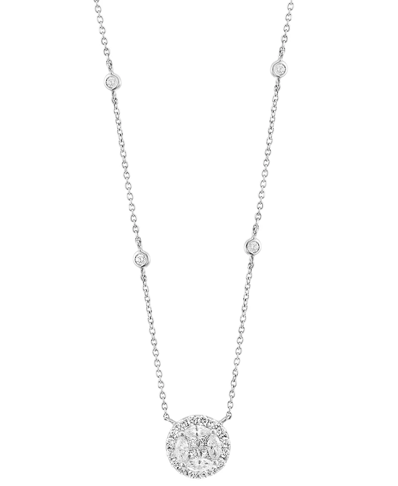 Effy Collection Diamond Pendant Necklace (1-1/10 ct. t.w.) in 14k White Gold