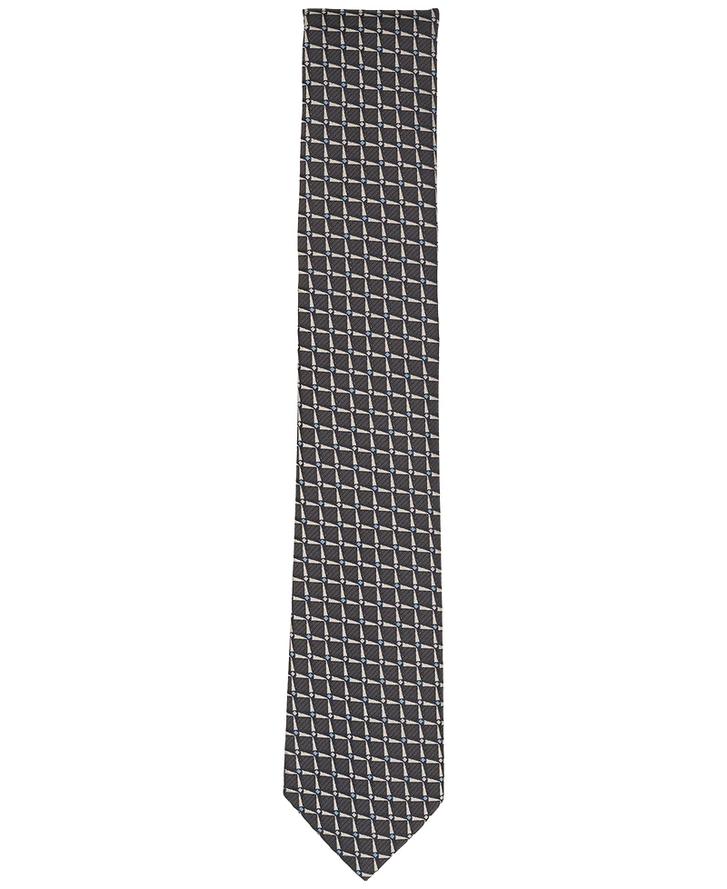 Alfani Men's Check Pattern Slim Tie, Macy's Exclusive