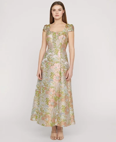 Js Collections Women's Ruthanne Tulip-Petal-Sleeve Ankle Gown