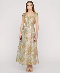 Js Collections Women's Ruthanne Tulip-Petal-Sleeve Ankle Gown