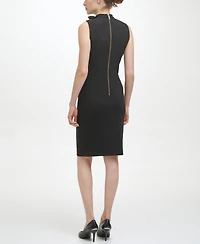 Calvin Klein Women's Mock Neck Short Dress
