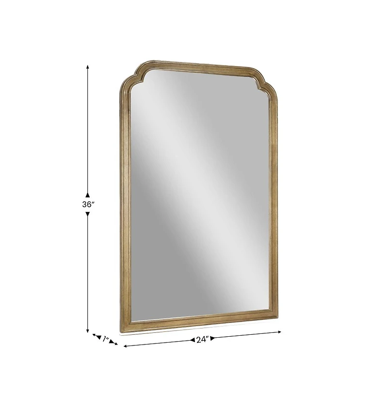 Emma+Oliver Julien Wall Mirror with Solid Wood Frame and Silver Backed Glass for Clarity for Entryways, Dining Rooms & More