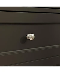 Homsee 1pcs Chest of Drawers, Dresser with 3 Drawers, 4 Shelves and 2 Doors Changing Table