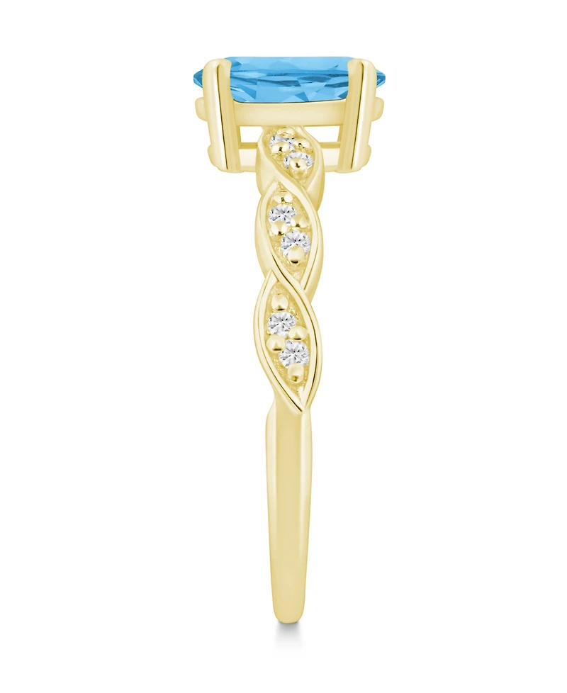 Macy's Amethyst (1-1/5 ct. t.w.) and White Diamond (1/20 Ring 10k Gold