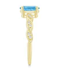 Macy's Amethyst (1-1/5 ct. t.w.) and White Diamond (1/20 Ring 10k Gold