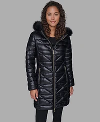 Karl Lagerfeld Paris Women's Long Puffer Coat