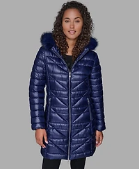 Karl Lagerfeld Paris Women's Long Puffer Coat