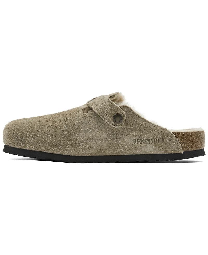 Birkenstock Men's Boston Shearling Suede Leather Clogs from Finish Line
