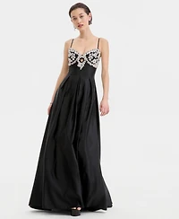City Studios Juniors' Rhinestone Ball Gown, Created for Macy's